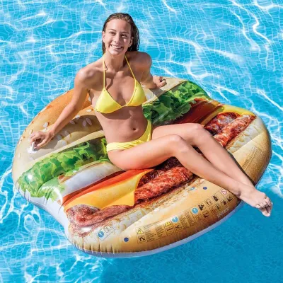 Надувний пліт Intex 58780 Гамбургер (145 x 142 см) Hamburger Island - 2 Надувний пліт Intex 58780 Гамбургер (145 x 142 см) Hamburger Island - 2 - Robinzon.ua