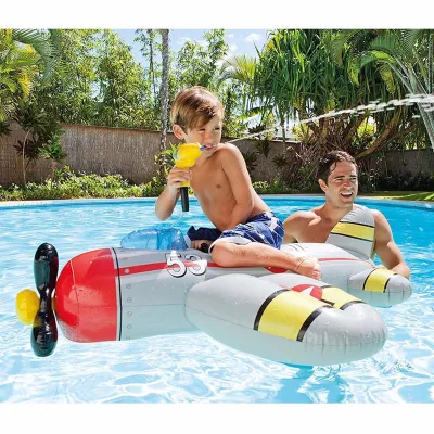 Дитячий надувний пліт Intex 57537 Винищувач (132 x 130 см) Water Gun Plane Ride-ons (Сірий) - 2 Дитячий надувний пліт Intex 57537 Винищувач (132 x 130 см) Water Gun Plane Ride-ons (Сірий) - 2 - Robinzon.ua