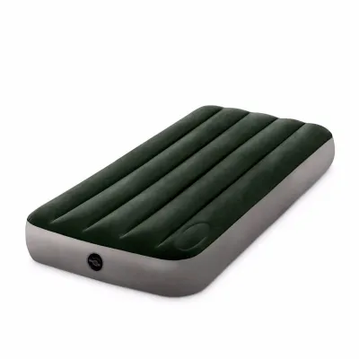 Односпальний надувний матрац Intex 64760 (76 x 191 x 25 см) Downy Airbed + Вбудований ножний насос. - 2 - Robinzon.ua