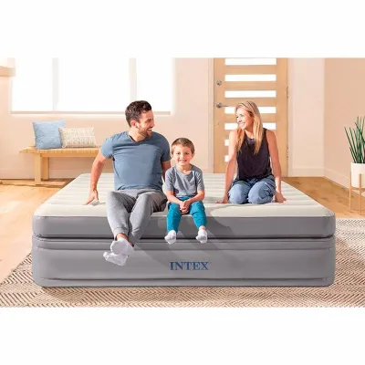 Двуспальная надувная кровать Intex 64164 (152 x 203 x 51 см) Prime Comfort Elevated + Встроенный электронасос 220В - 3 - Robinzon.ua