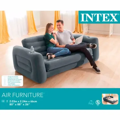 Надувной диван-трансформер Intex 66552 (203 x 224 x 66 см) Pull-Out Sofa - 6 - Robinzon.ua