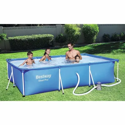 Прямоугольный каркасный бассейн Bestway 56411 (300 х 201 х 66 см) Steel Pro - 1 - Robinzon.ua