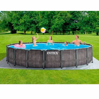 Круглый каркасный бассейн Intex 26744 (549-122 см) GreyWood Prism Frame Pool - 1 - Robinzon.ua