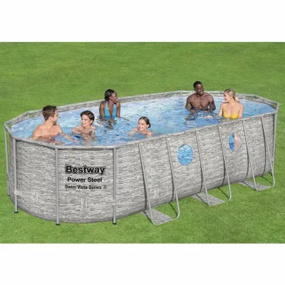 Овальный каркасный бассейн Bestway 56716 (549-274-122 см) Power Steel™ Swim Vista Series™ - 2 Овальный каркасный бассейн Bestway 56716 (549-274-122 см) Power Steel™ Swim Vista Series™ - 2 - Robinzon.ua