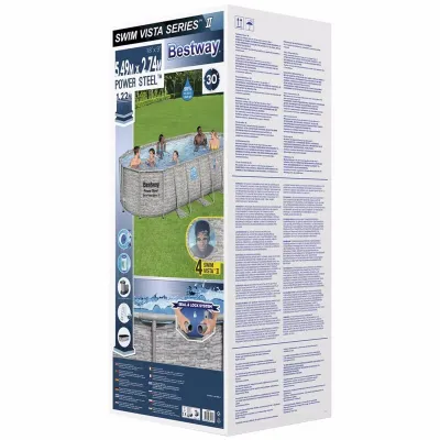 Овальный каркасный бассейн Bestway 56716 (549-274-122 см) Power Steel™ Swim Vista Series™ - 3 Овальный каркасный бассейн Bestway 56716 (549-274-122 см) Power Steel™ Swim Vista Series™ - 3 - Robinzon.ua