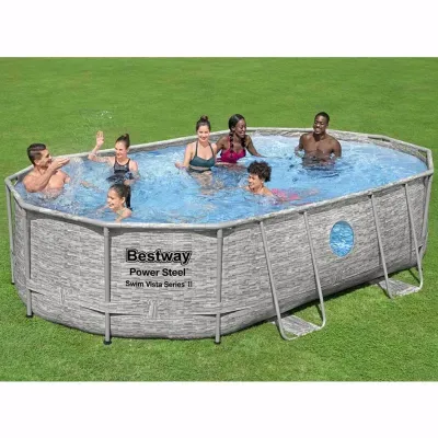 Овальный каркасный бассейн Bestway 56946 (488 x 305 x 107 см) Power Steel™ - 3 Овальный каркасный бассейн Bestway 56946 (488 x 305 x 107 см) Power Steel™ - 3 - Robinzon.ua
