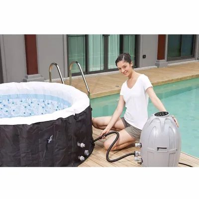Бассейн-джакузи Miami Lay-Z-Spa Bestway 60001 (180x66 см) надувной спа-салон на 2-4 человека Черный - 2 Бассейн-джакузи Miami Lay-Z-Spa Bestway 60001 (180x66 см) надувной спа-салон на 2-4 человека Черный - 2 - Robinzon.ua
