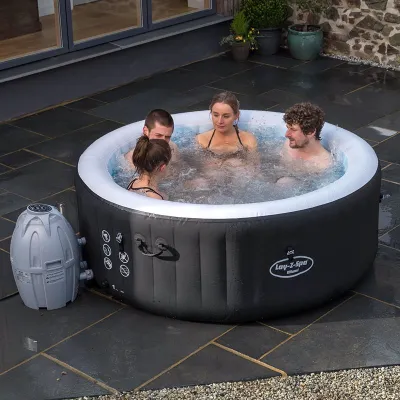 Бассейн-джакузи Miami Lay-Z-Spa Bestway 60001 (180x66 см) надувной спа-салон на 2-4 человека Черный - 4 Бассейн-джакузи Miami Lay-Z-Spa Bestway 60001 (180x66 см) надувной спа-салон на 2-4 человека Черный - 4 - Robinzon.ua