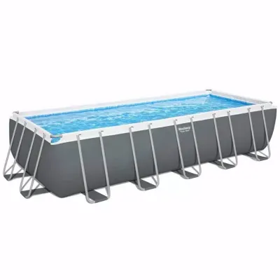 Прямоугольный каркасный бассейн Bestway 5612B Power Steel (640х274х132 см) + песочный насос, лестница, тент - 1 Прямоугольный каркасный бассейн Bestway 5612B Power Steel (640х274х132 см) + песочный насос, лестница, тент - 1 - Robinzon.ua