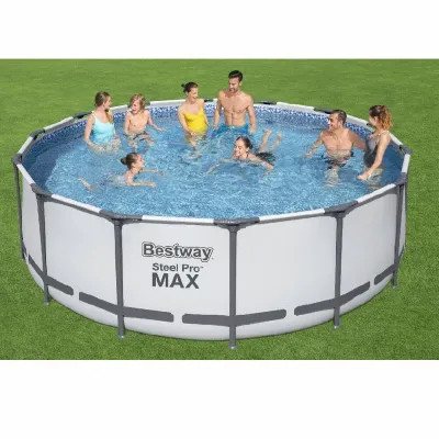 Круглый каркасный бассейн Bestway 5612X (427х122 см) с картриджным фильтром, тентом и лестницей - 2 Круглый каркасный бассейн Bestway 5612X (427х122 см) с картриджным фильтром, тентом и лестницей - 2 - Robinzon.ua