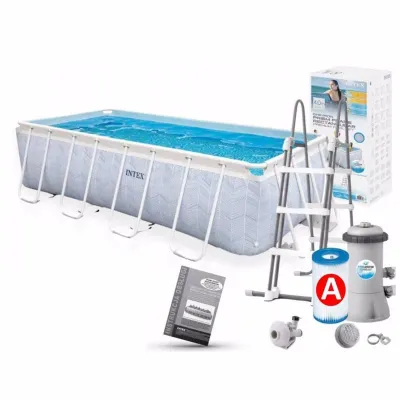 Прямоугольный каркасный бассейн Intex 26780 (400 x 200 x 100 см) CHEVRON PRISM FRAME RECTANGULAR PREMIUM POOL - 1 - Robinzon.ua