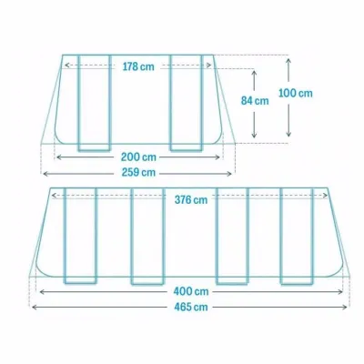 Прямоугольный каркасный бассейн Intex 26780 (400 x 200 x 100 см) CHEVRON PRISM FRAME RECTANGULAR PREMIUM POOL - 6 - Robinzon.ua