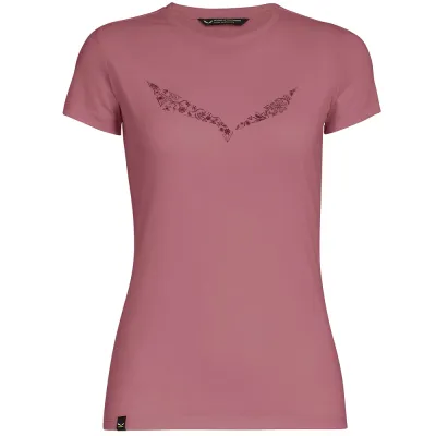 Женская футболка Salewa Solid DRI-REL W S/S Tee, Pink, 38/32 (27019 6579) - 1 - Robinzon.ua