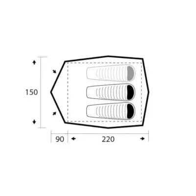Палатка трехместная Trimm LARGO, Sand (8595225441261) - 3 - Robinzon.ua