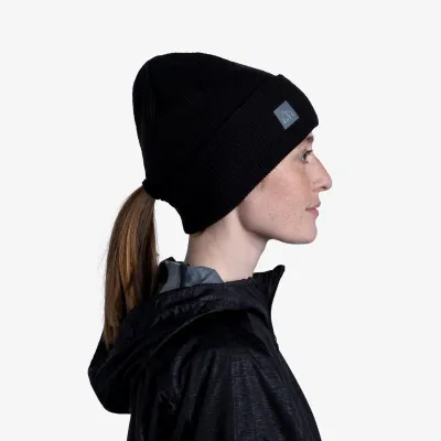 Шапка Buff Crossknit Hat, Solid Black (BU 126483.999.10.00) - 2 - Robinzon.ua