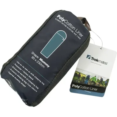 Вкладыш в спальник Trekmates Polycotton Sleeping Bag Liner Mummy, 230см, Navy (TM-004074) - 1 - Robinzon.ua