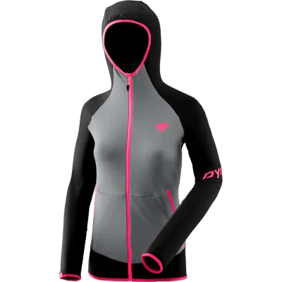 Женская флисовая кофта с рукавом реглан Dynafit Transalper Light PTC W Hoody, gray/black, 44/38 (711770912) - 3 - Robinzon.ua