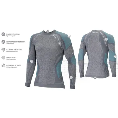 Мужская термофутболка с длинным рукавом Accapi Ergocycle, XS/S, Anthracite/Silver (ACC RА201.6603-XSS) - 2 - Robinzon.ua