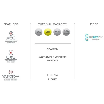 Мужская термофутболка с длинным рукавом Accapi Ergocycle, XS/S, Anthracite/Silver (ACC RА201.6603-XSS) - 4 - Robinzon.ua