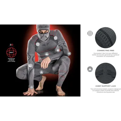 Чоловіча термофутболка з довгим рукавом Accapi Ergowool, XL/XXL, Iron/Black (ACC WА701.6799-X2X) - 4 - Robinzon.ua