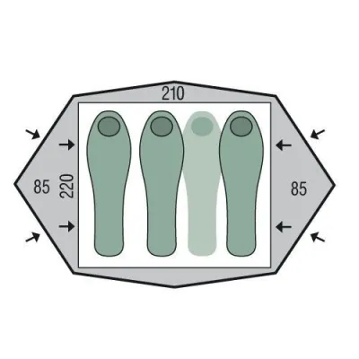 Gemini 210 Намет 2-3-местная (Green) - 1 Gemini 210 Намет 2-3-местная (Green) - 1 - Robinzon.ua