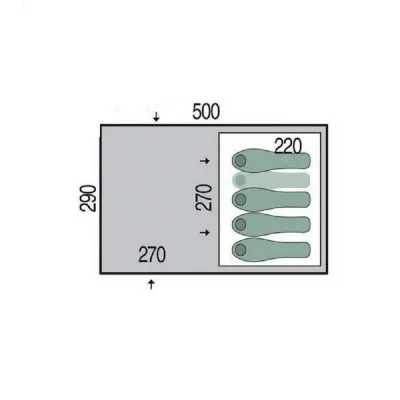 Omega 4 палатка 4-местная (Green) - 1 - Robinzon.ua