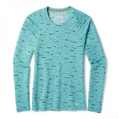 Футболка женская Smartwool Merino 150 Baselayer Print Long Sleeve Nile Blue, р.S (SW 15574.B46-S) - 1 - Robinzon.ua
