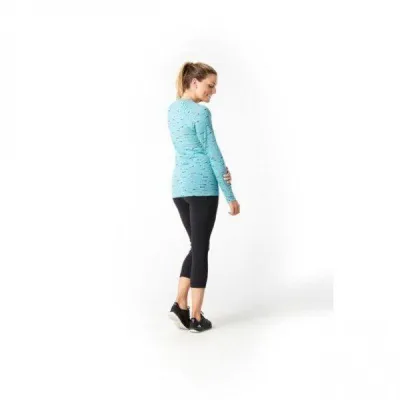 Футболка женская Smartwool Merino 150 Baselayer Print Long Sleeve Nile Blue, р.S (SW 15574.B46-S) - 2 - Robinzon.ua