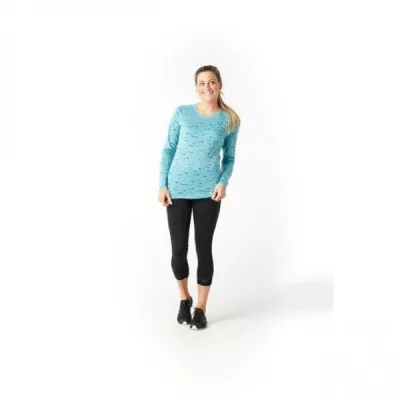 Футболка женская Smartwool Merino 150 Baselayer Print Long Sleeve Nile Blue, р.S (SW 15574.B46-S) - 3 - Robinzon.ua