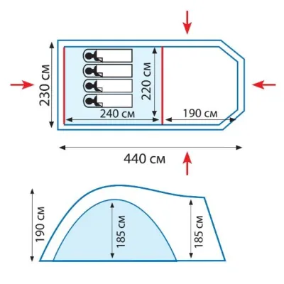 Палатка Tramp Anaconda 4 (v2) - 1 - Robinzon.ua