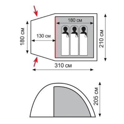 Намет Totem Apache 3 - 1 Намет Totem Apache 3 - 1 - Robinzon.ua