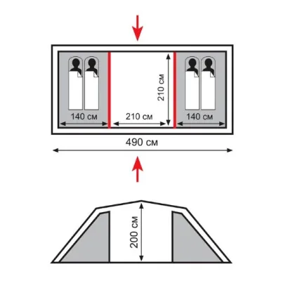 Палатка Totem Hurone 4 (V2) - 1 - Robinzon.ua
