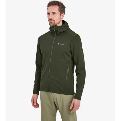 Мужская флисовая толстовка Montane Protium Hoodie, Oak Green, XL (5056601004744) - 2 - Robinzon.ua