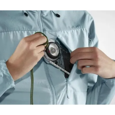 Жіноча трекінгова вітровка Fjallraven Abisko Midsummer Jacket W, Mineral Blue/Clay Blue, L (7323450601331) - 5 - Robinzon.ua