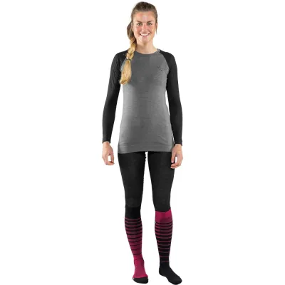 Футболка женская Dynafit TOUR LIGHT MERINO W L/S TEE, Grey/Black, S (71365/0911 S) - 3 - Robinzon.ua