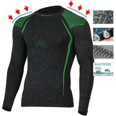 Термофутболка мужская Lasting TOLO, gray/green, XXS/XS (TOLO 8960) - 2 - Robinzon.ua