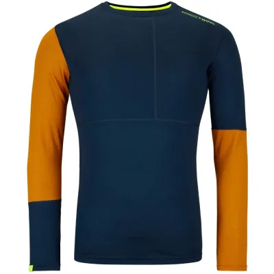 Термофутболка чоловіча Ortovox 185 ROCK'N'WOOL LONG SLEEVE M, deep ocean, M (8410200032) - 1 - Robinzon.ua