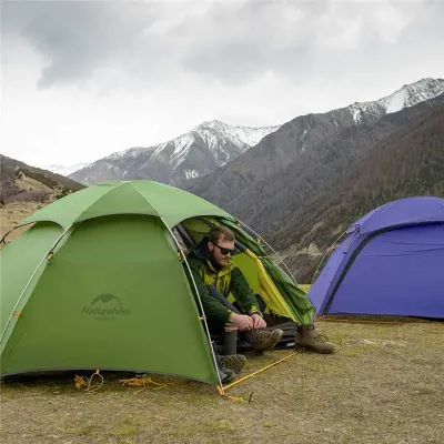 Палатка двухместная с сферическим куполом Naturehike Cloud Peak 2 темно-зеленая (NH17K240-Y) - 4 - Robinzon.ua