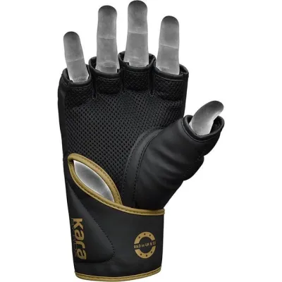 Рукавиці для ММА RDX F6 KARA Matte Golden L (капа у комплекті) - Robinzon.ua