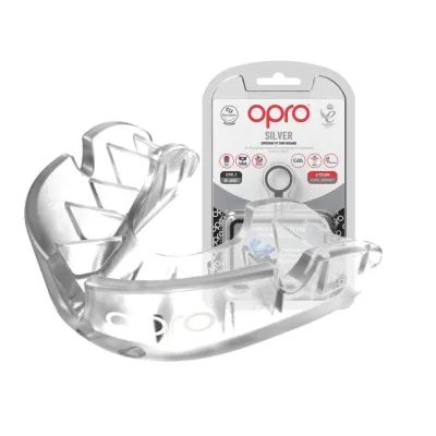 Капа OPRO Silver взрослая (вик 11+) Clear (art.102502006) - Robinzon.ua