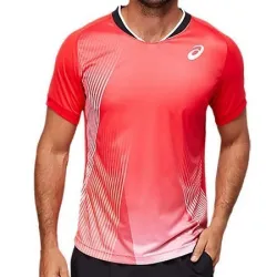 Футболка муж. Asics MEN MATCH GRAPHIC SS TOP красный (L) 2041A170-602 L - Robinzon.ua