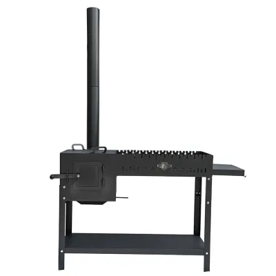 Мангал с печкой Daddy Smoke из 5 мм. - Robinzon.ua