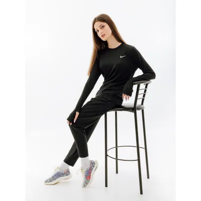 Женский Лонгслив Nike W NK DF ELEMENT CREW Черный L (7dCU3277-010 L) - Robinzon.ua