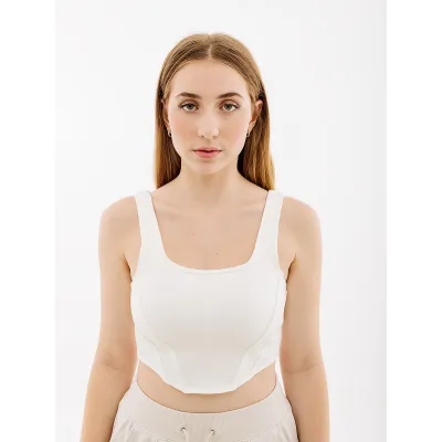 Женский Топ Nike NS CORSET BRA Бежевый S (7dFB4129-133 S) - Robinzon.ua