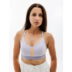 Женский Топ Nike W NK INDY BRA V-NECK Фиолетовый L (7dCZ4456-536 L) - Robinzon.ua
