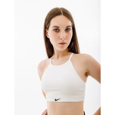 Женский Топ Nike W NK INDY SMLS RIB BRA  Белый XS (7dDV9966-133 XS) - Robinzon.ua