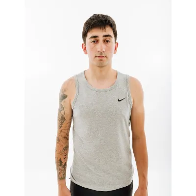 Мужская Майка Nike M NK DF TANK DFC SOLID  Серый S (7dAR6069-063 S) - Robinzon.ua