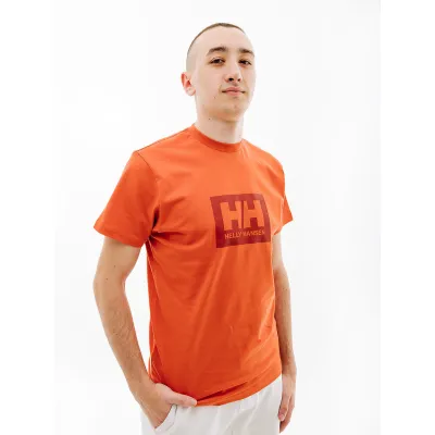 Мужская Футболка HELLY HANSEN HH BOX T Оранжевый L (7d53285-179 L) - Robinzon.ua