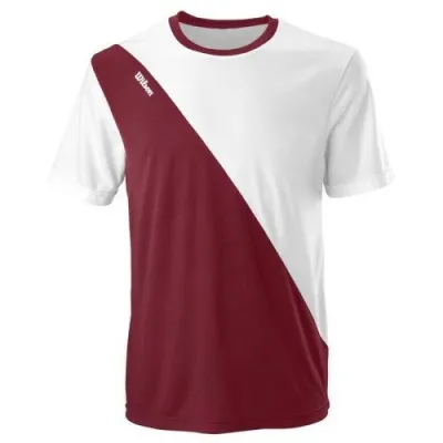 Мужская Футболка Wilson TEAM II CREW Белый Бордовый M (WRA794007 M) - Robinzon.ua