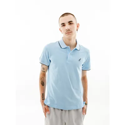 Мужская Футболка AUSTRALIAN 2-STRIPE PIQUE' POLO S-FIT Голубой XL (7dLSUPO0004-440 XL) - Robinzon.ua